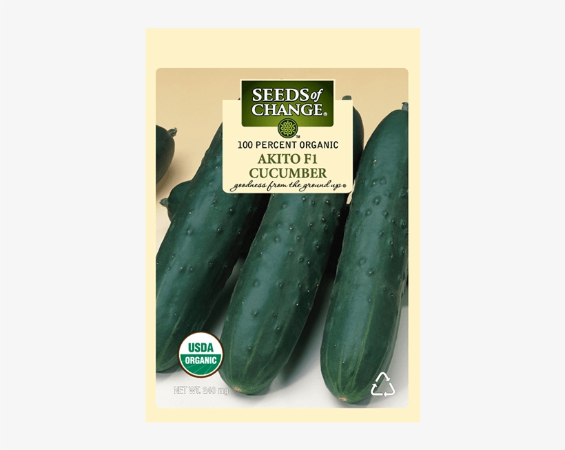 Organic Akito F-1 Slicing Cucumber Seeds - Seeds Of Change, transparent png