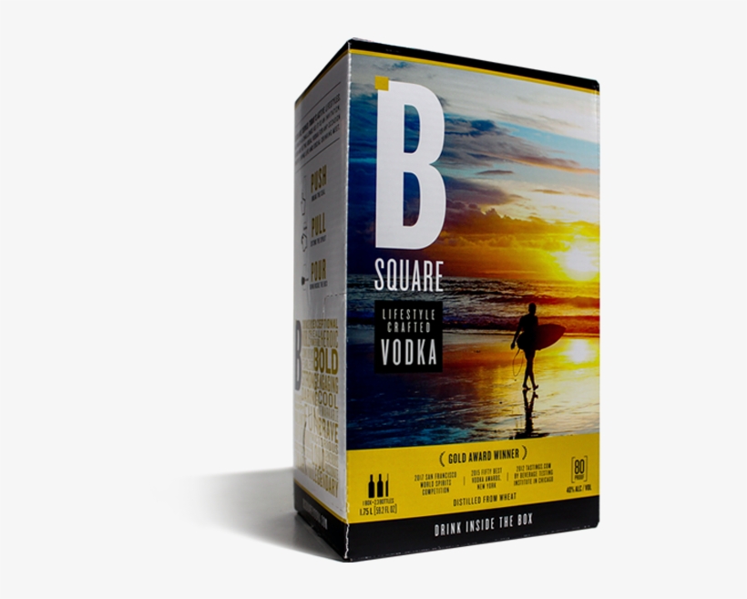 B Square Vodka, transparent png