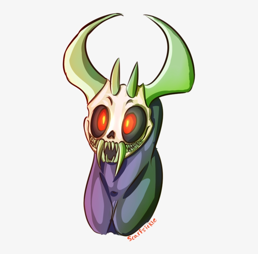 Skull Demon Doodle - Cartoon, transparent png