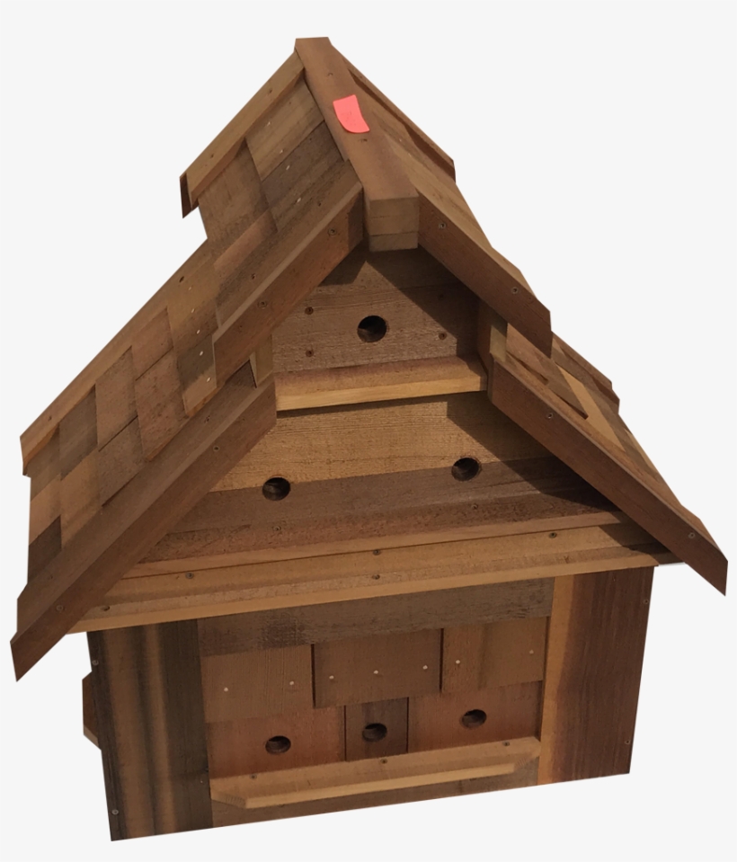 Larger Red Cedar Birdhouse - House, transparent png