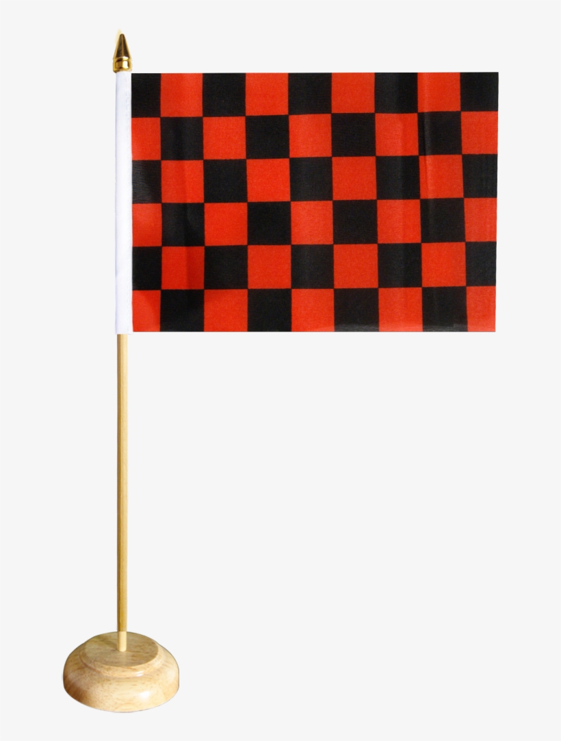Checkered Red-black Table Flag - Flag, transparent png