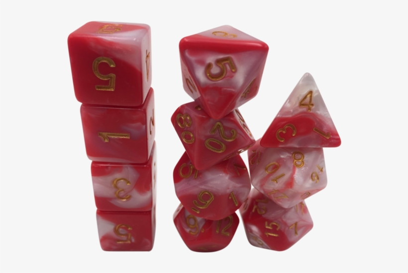 Huntress- Red And White Swirl Color With Gold Numbers - Plastic, transparent png