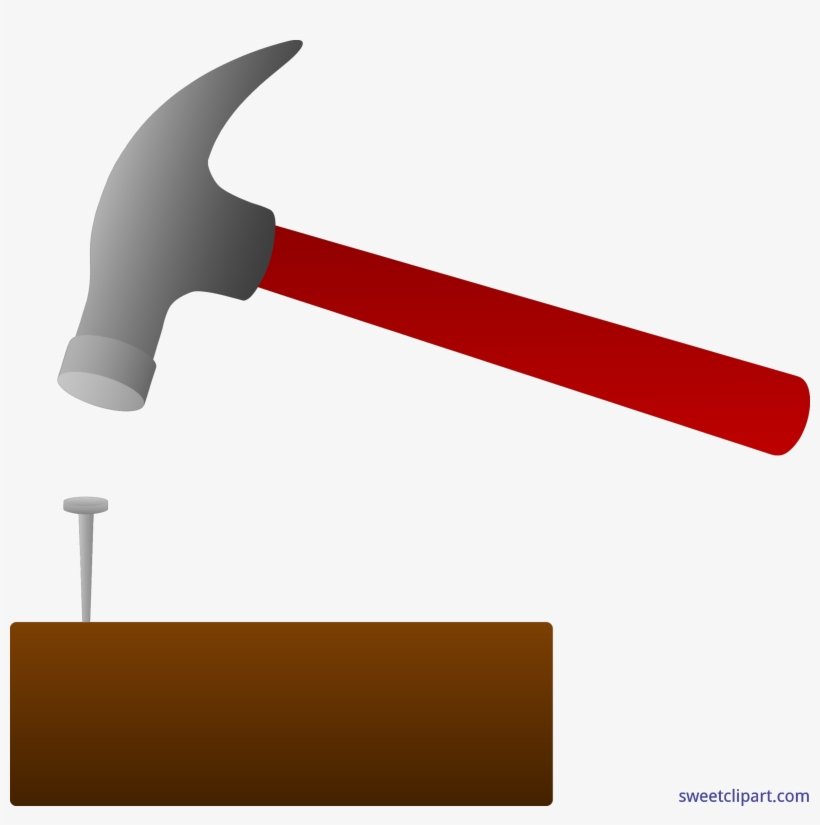 Collection Of Free Hammering Clipart Nail Download - Hammer Hammering A Nail, transparent png
