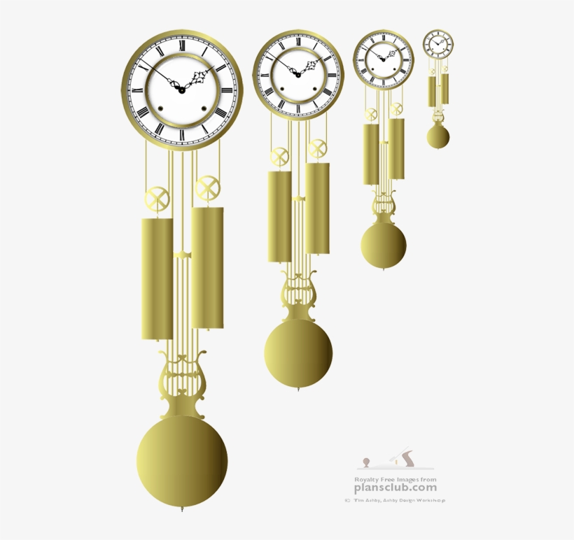 Vienna Regulator Lyre - Quartz Clock, transparent png