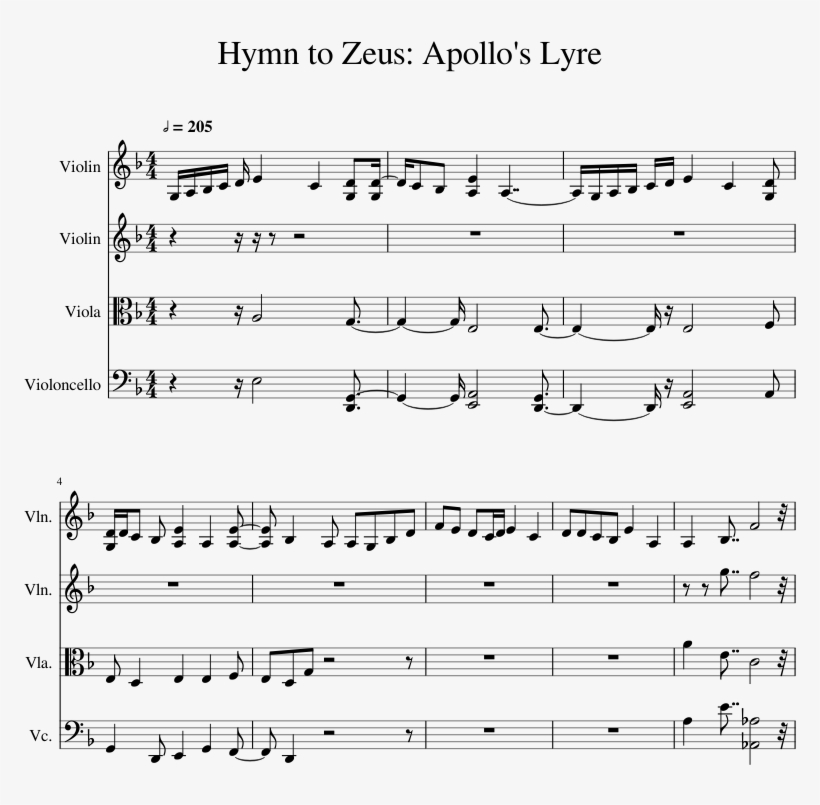 Hymn To Zeus - Marvel Fanfare Sheet Music, transparent png