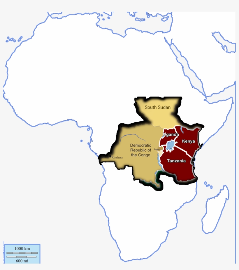 Map Of Africa Showing Where Tuyambe Workd - Blank Map Of North Africa, transparent png