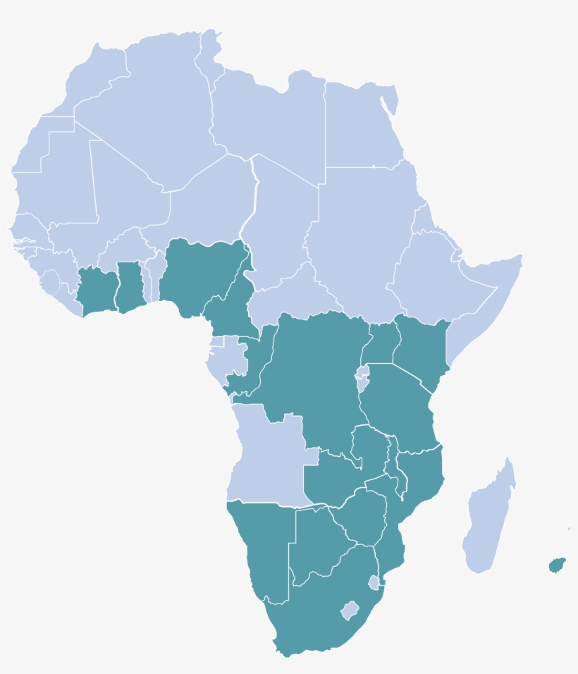 Africa - Black African Map Png, transparent png