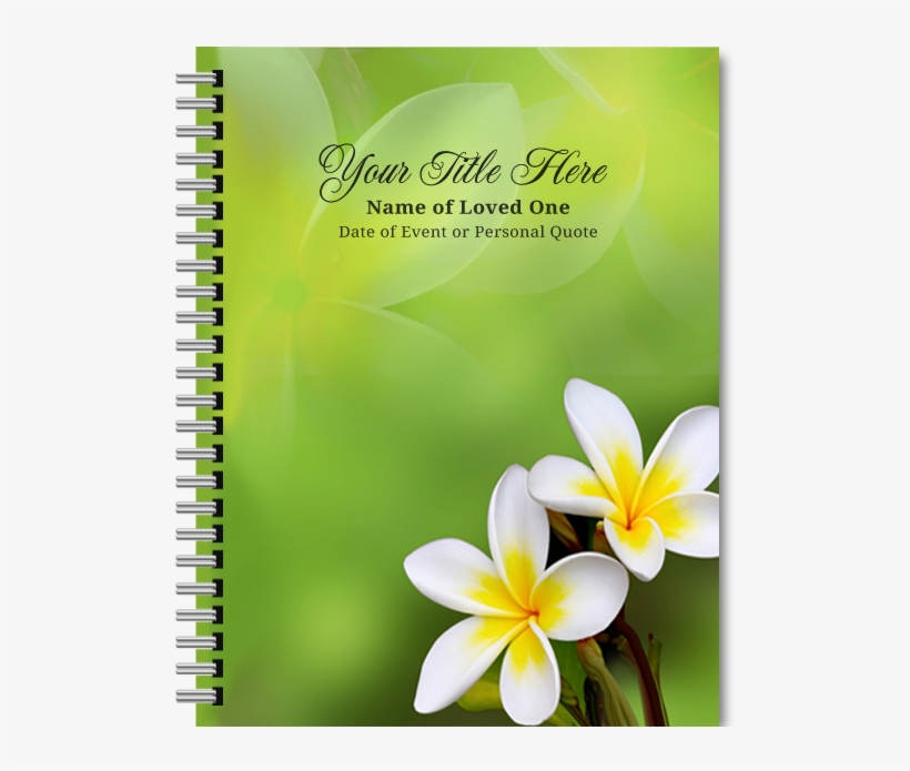 Plumeria Wire Memorial Guest Book - Flowers With Black Background, transparent png