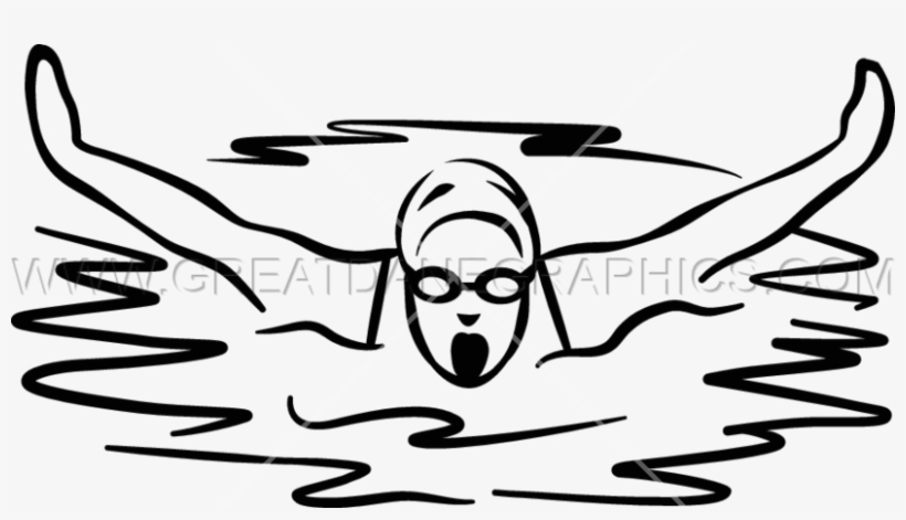 825 X 434 1 - Black And White Swimmer, transparent png