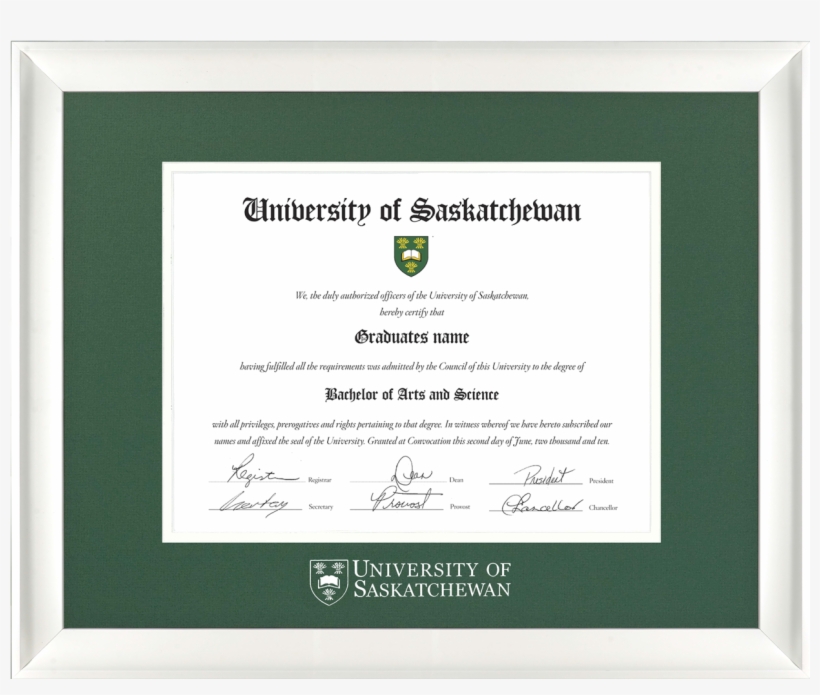 The Academic Diploma Frame - University Of Saskatchewan, transparent png