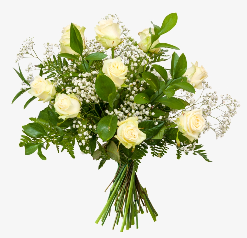 Luna Llena " Con Este Hermoso Ramo De Rosas Blancas - Garden Roses, transparent png