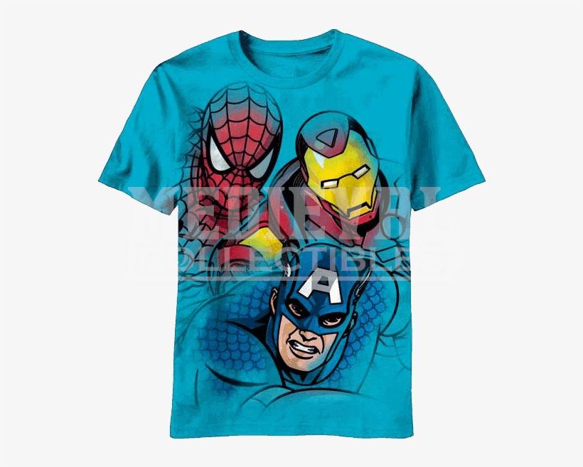 Junior Turqoise Marvel Avengers T Shirt - Marvel's Avengers T Shirts, transparent png
