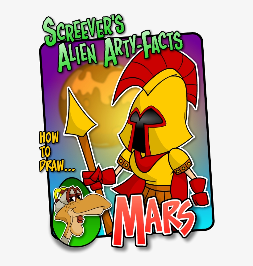 In This “screever's Alien Arty-facts” You Learn How - Cartoon, transparent png