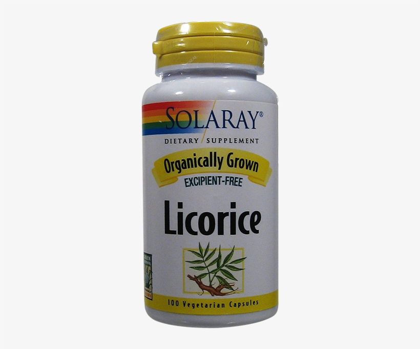 Solaray Organic Licorice 100 Capsules 450 Mg - Solaray, transparent png