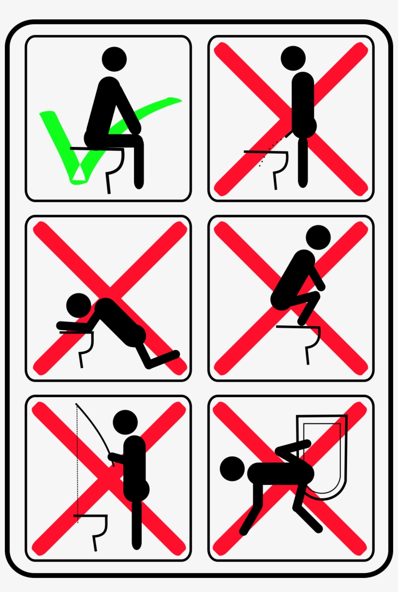 Big Image - Toilet Instructions For Office, transparent png