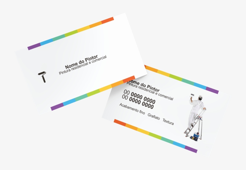 Cartão De Visita Pintor Modelo - Graphic Design, transparent png
