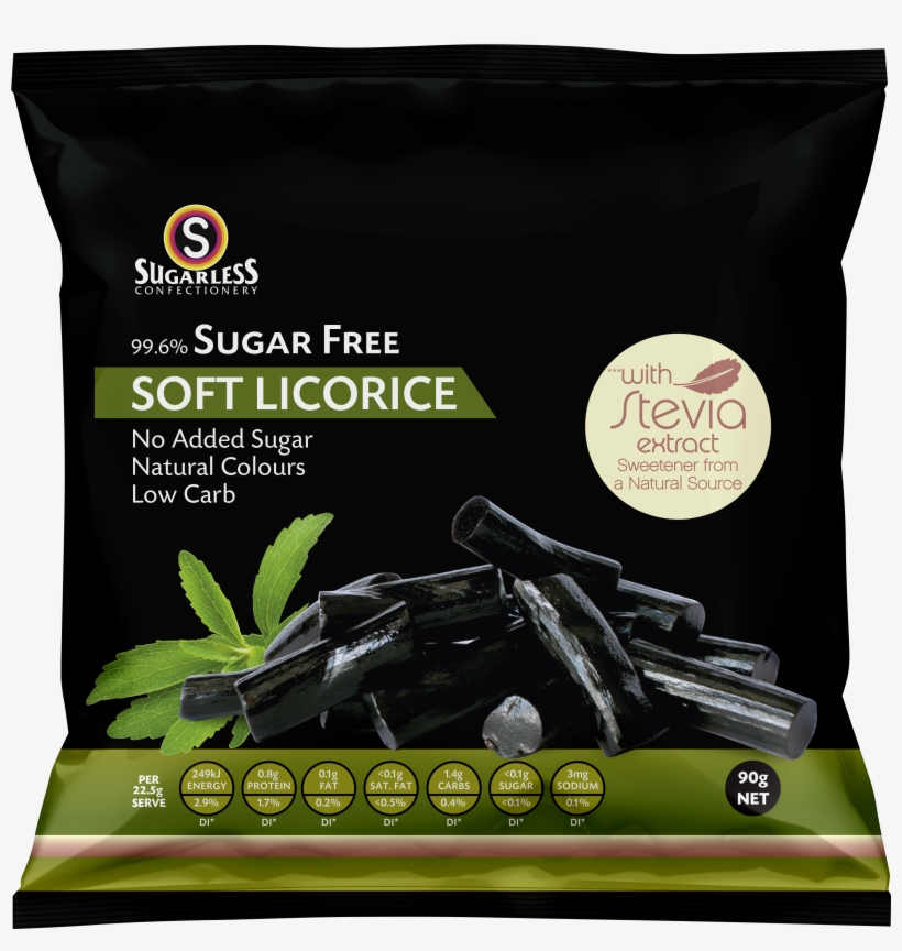 Soft Licorice Pieces With Stevia - Seed, transparent png