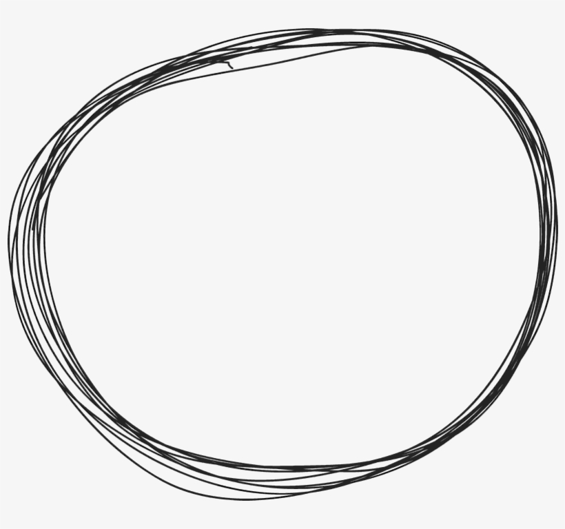 Thin Circular Doodle Rubber Stamp - Circle, transparent png