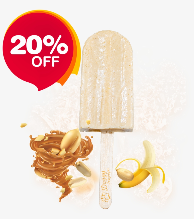 Peanut Butter Banana Popsicle - 20 Off Vector, transparent png
