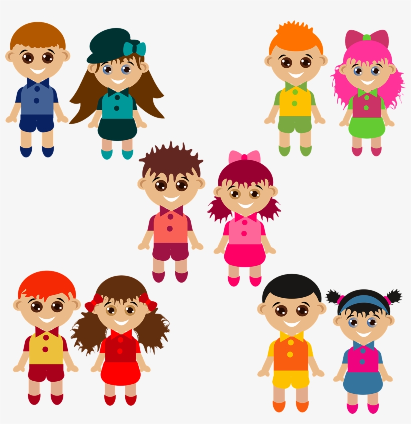 Vector Graphics,free Pictures, Free - Meninos E Meninas Png, transparent png