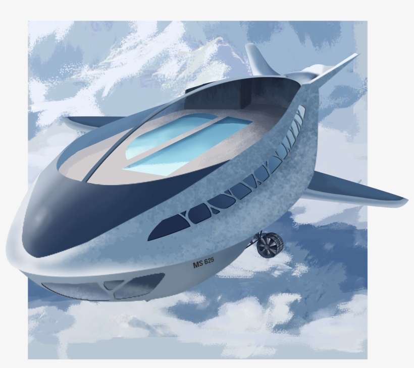 Futuristic Airship, transparent png