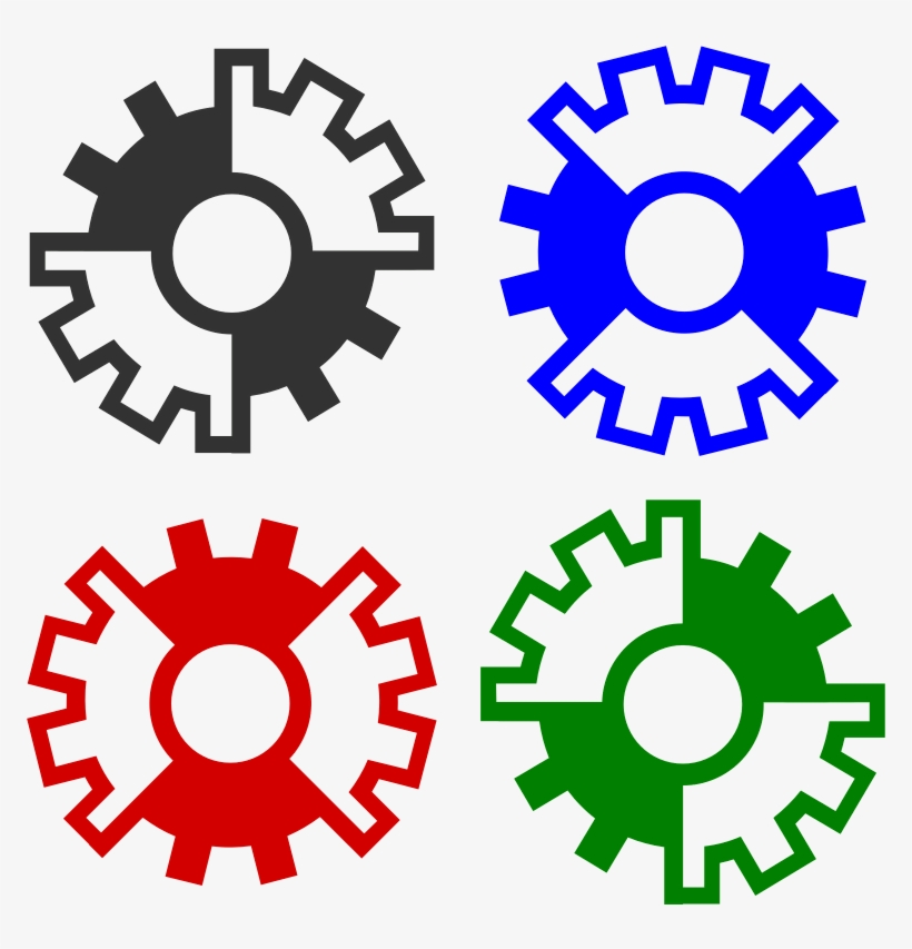 Abstract Gear - Engranajes Dibujo Colores Png, transparent png