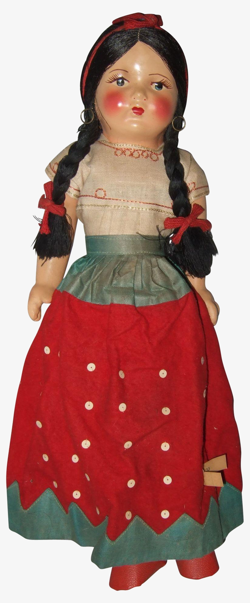 Composition And Cloth Mexican Souvenir Doll - Costume, transparent png