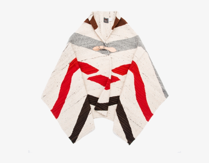 Chamula Merino Wool Blanket Poncho, Autumn Wave - Woolen, transparent png