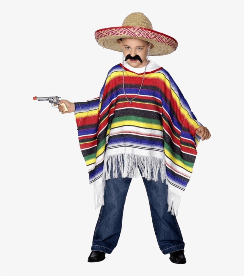 Child Poncho - Mexican Costume For Boy, transparent png