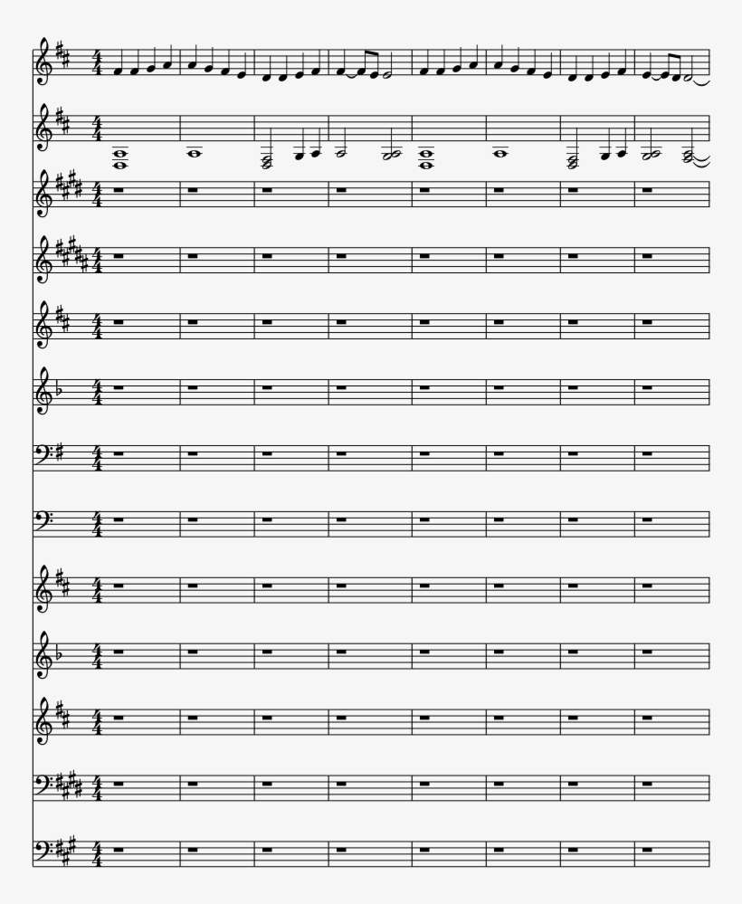 Ode To Insane Joy - Dazzling End Sheet Music, transparent png