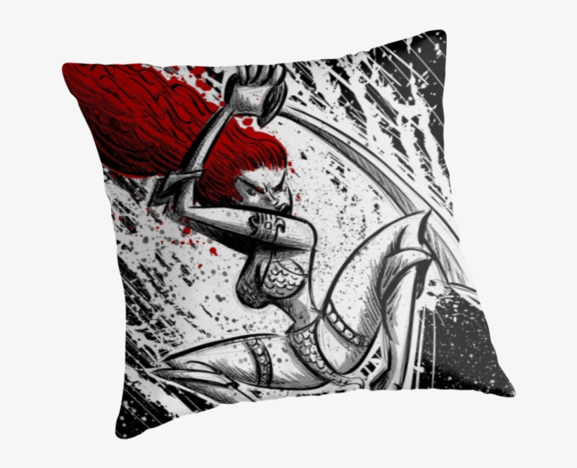 Red Sonja, Red Sonya, Joe Badon, Comic Book, Wall Art, - Cushion, transparent png