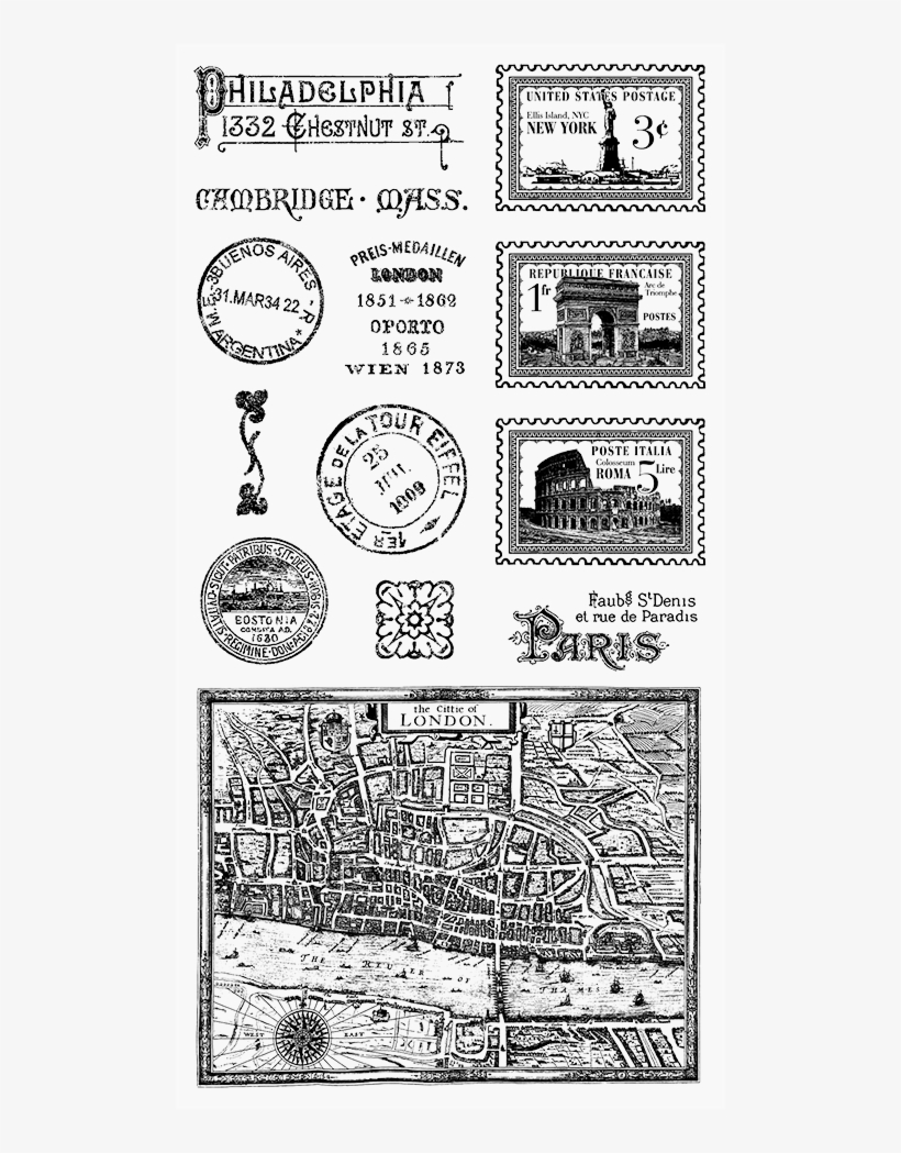 Cling Stamp - Illustration, transparent png