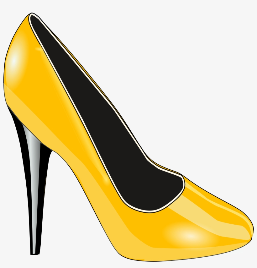 Gold Shoe Vector Clipart Image - Salto Alto Dourado Png, transparent png