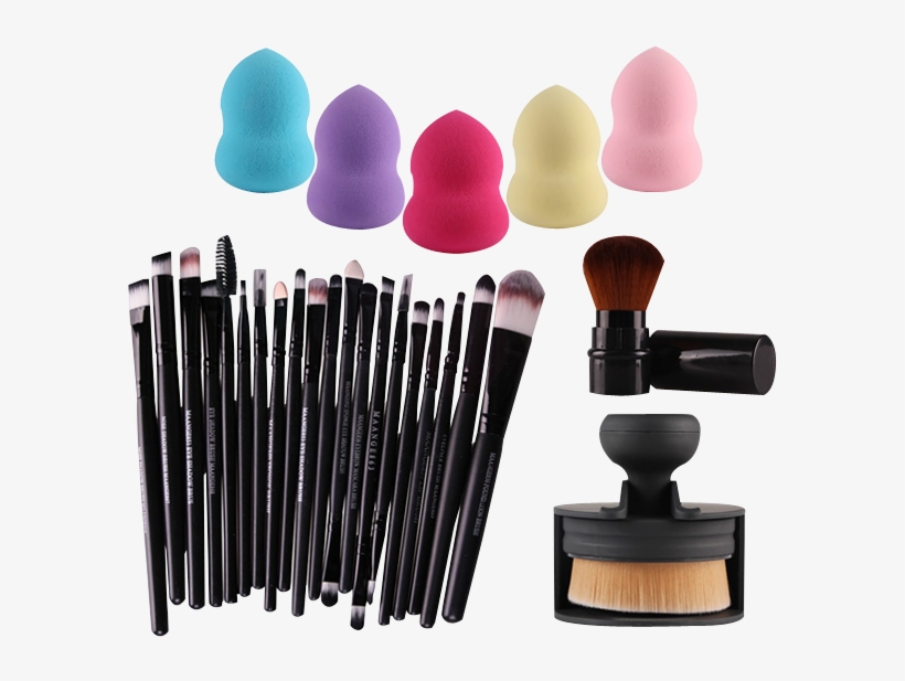 20 Pcs Eye - Makeup Brush, transparent png