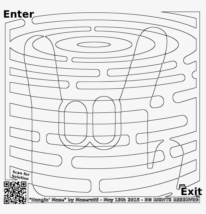 Hang Loose Maze And Coloring Page - Coloring Book, transparent png