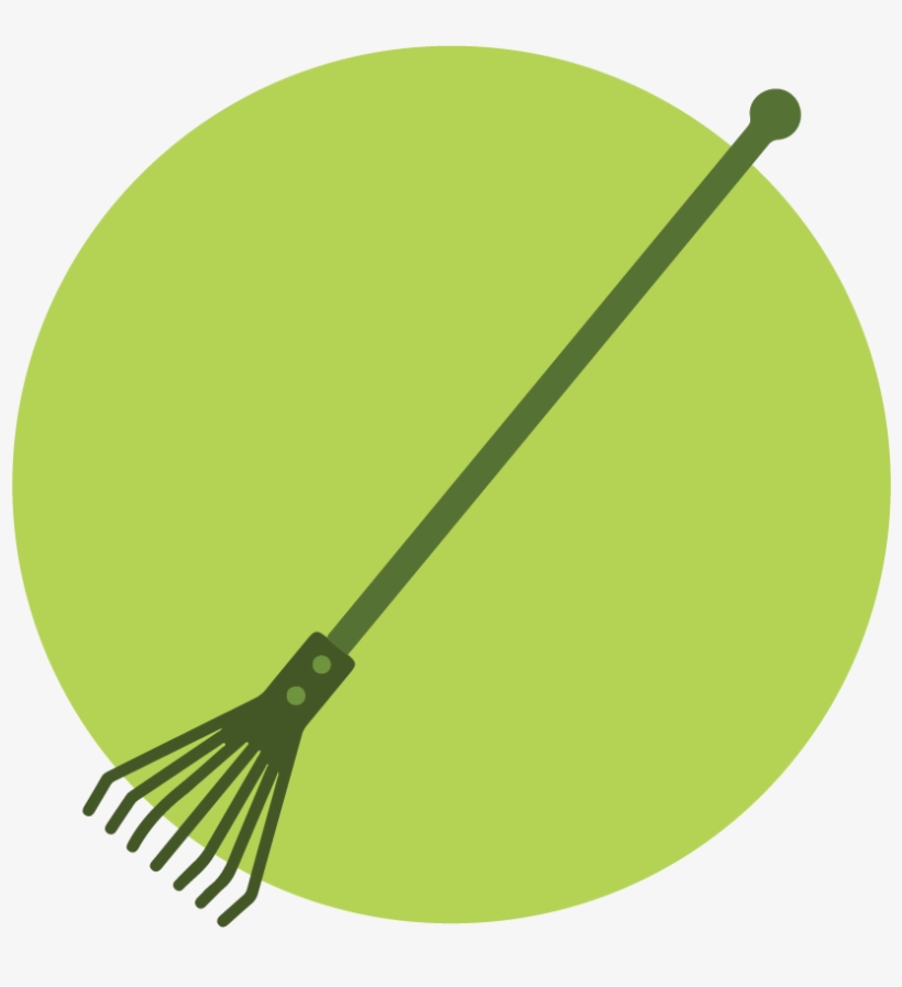 Rake Icon - Circle, transparent png