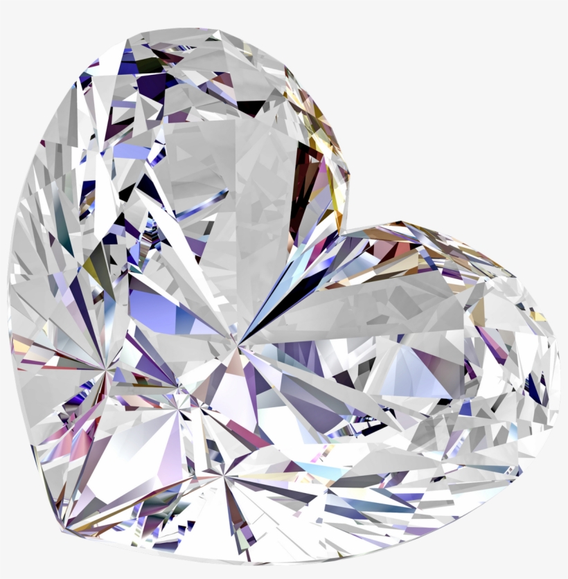 Brilliant Diamond Love Shaped Png Image - Three Diamonds, transparent png
