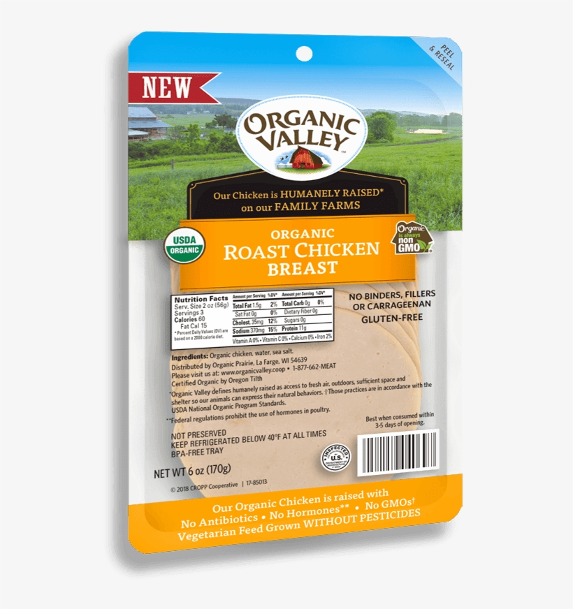 Roast Chicken Breast Roast Chicken Breast - Organic Valley Deli Slices, transparent png