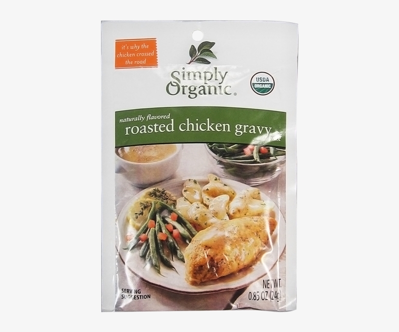 Simply Organic Organic Roasted Chicken Gravy Mix 1 - Simply Organic Turkey Gravy, transparent png