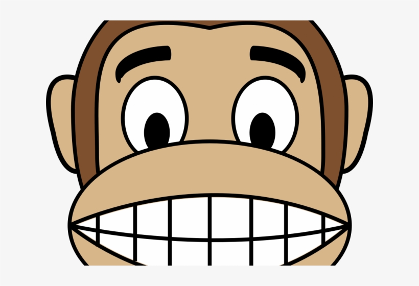 Emoji Clipart Monkey - Monkey Face Clipart, transparent png