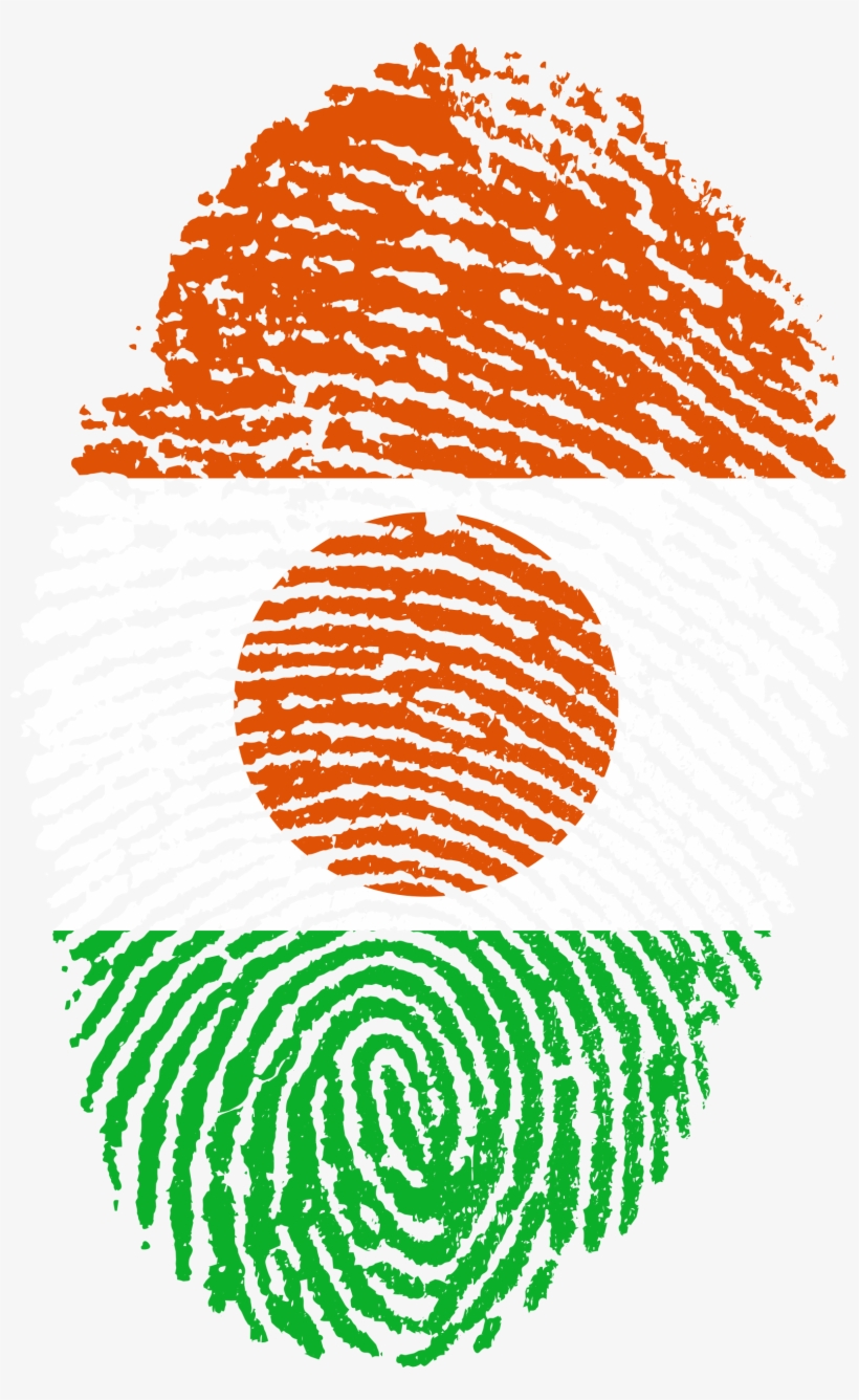 Fingerprint With The Image Of The Flag Of Nigeria - Transparent Indian Flag Hd Png, transparent png