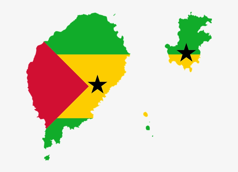 Sao Tome And Principe Flag Map, transparent png