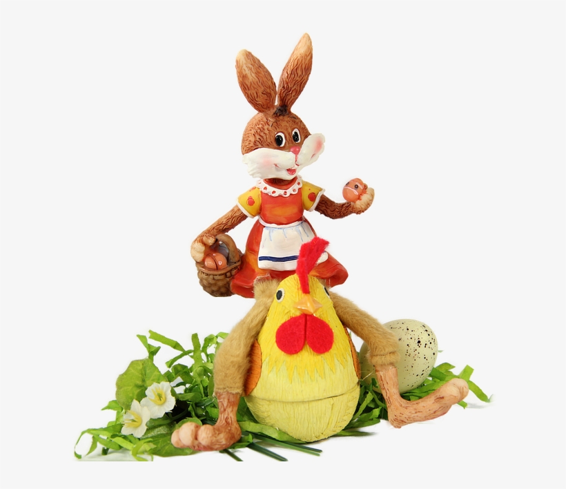 Easter Bunny, Isolated, Chicken, Easter, Hare, Spring - Cartoon, transparent png