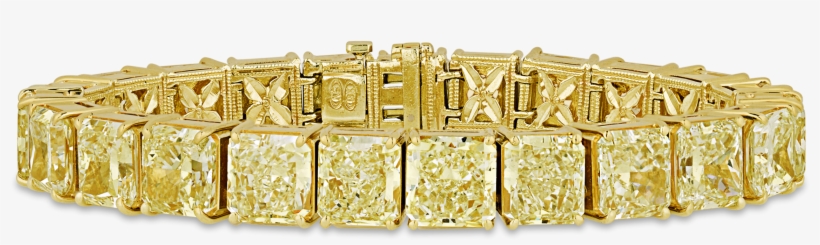 Fancy Light Yellow Diamond Bracelet, - Bracelet, transparent png