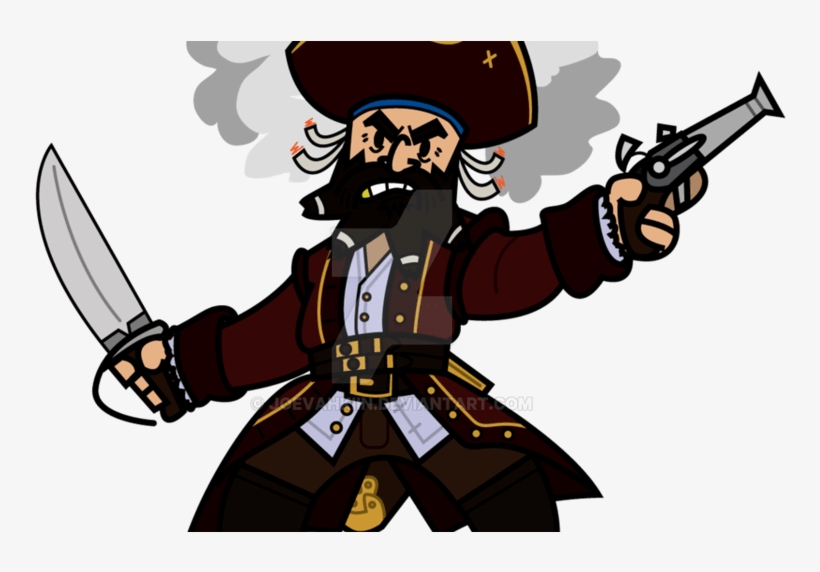 Pirates Clipart Black Beard - Blackbeard, transparent png