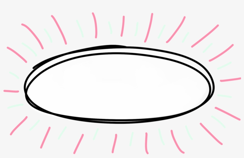 White Bubble With Pink And Green Lines - Circle, transparent png