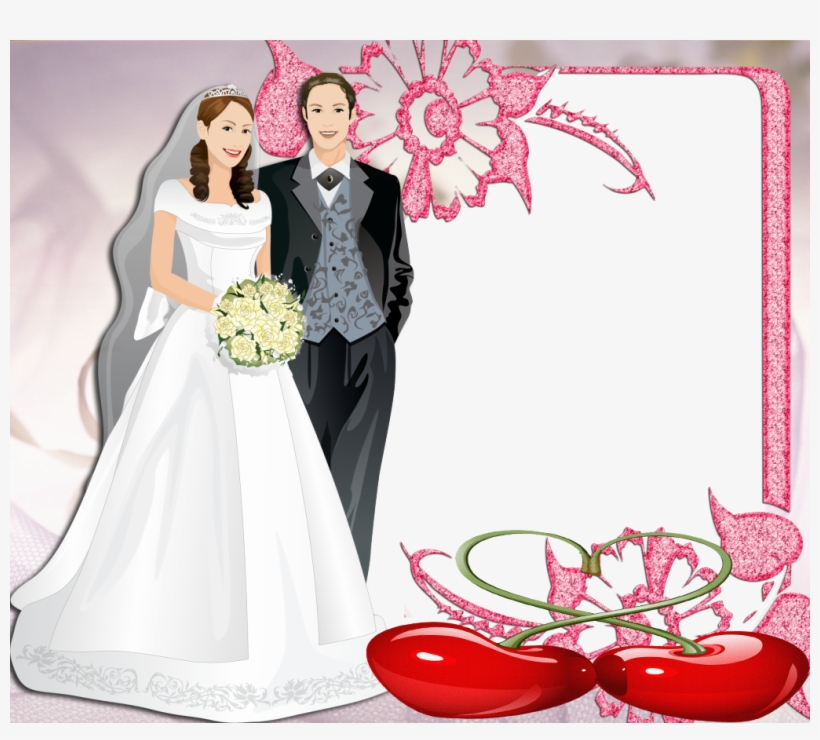 Moldura Para Foto De Casamento Png, transparent png
