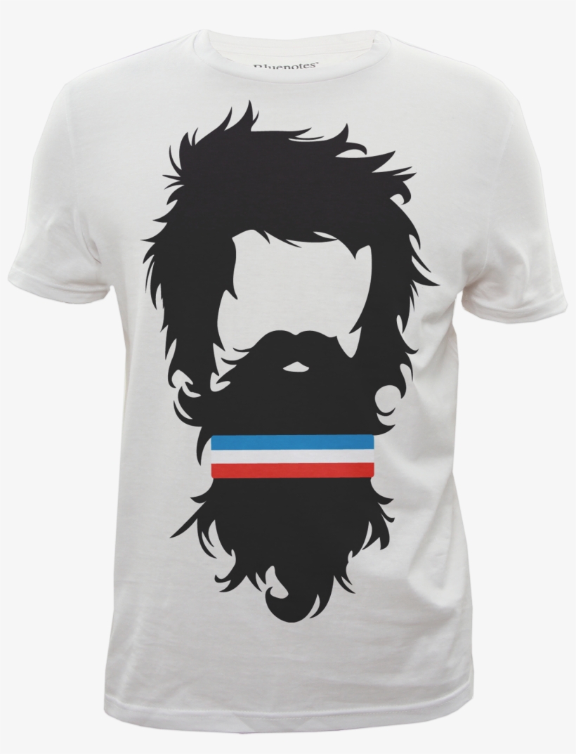 "hipster Sweatband" Graphic Tshirt Designed For Bluenotes - Bearded Man Silhouette, transparent png