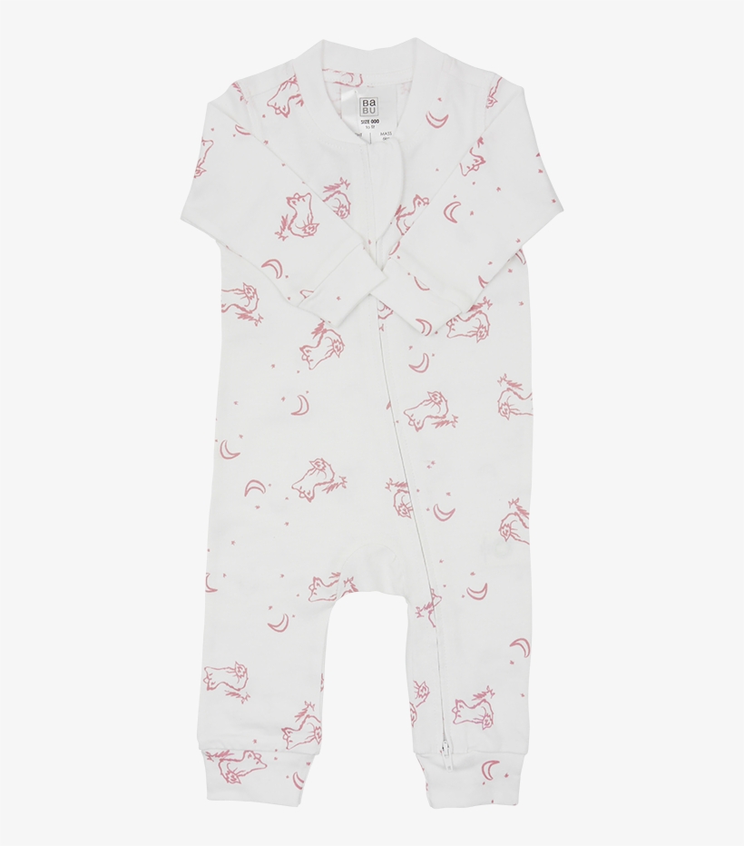 Pink Fox Footless Onsie - One-piece Garment, transparent png