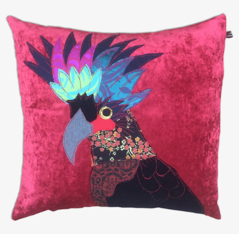 Esmeralda The Black Cockatoo - Cushion, transparent png